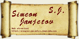 Simeon Janjetov vizit kartica